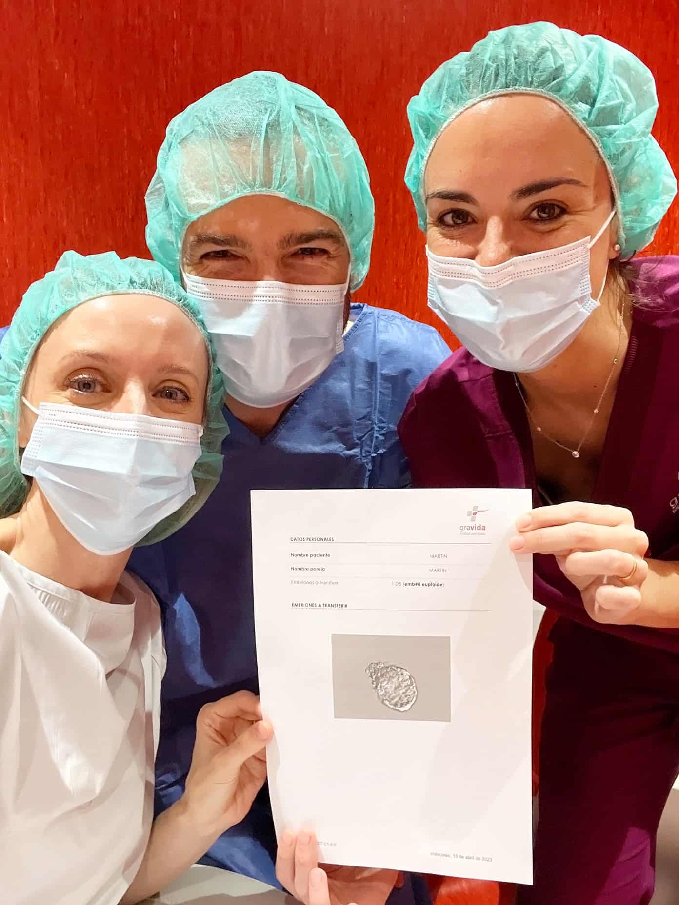 Our embryo transfer in Barcelona